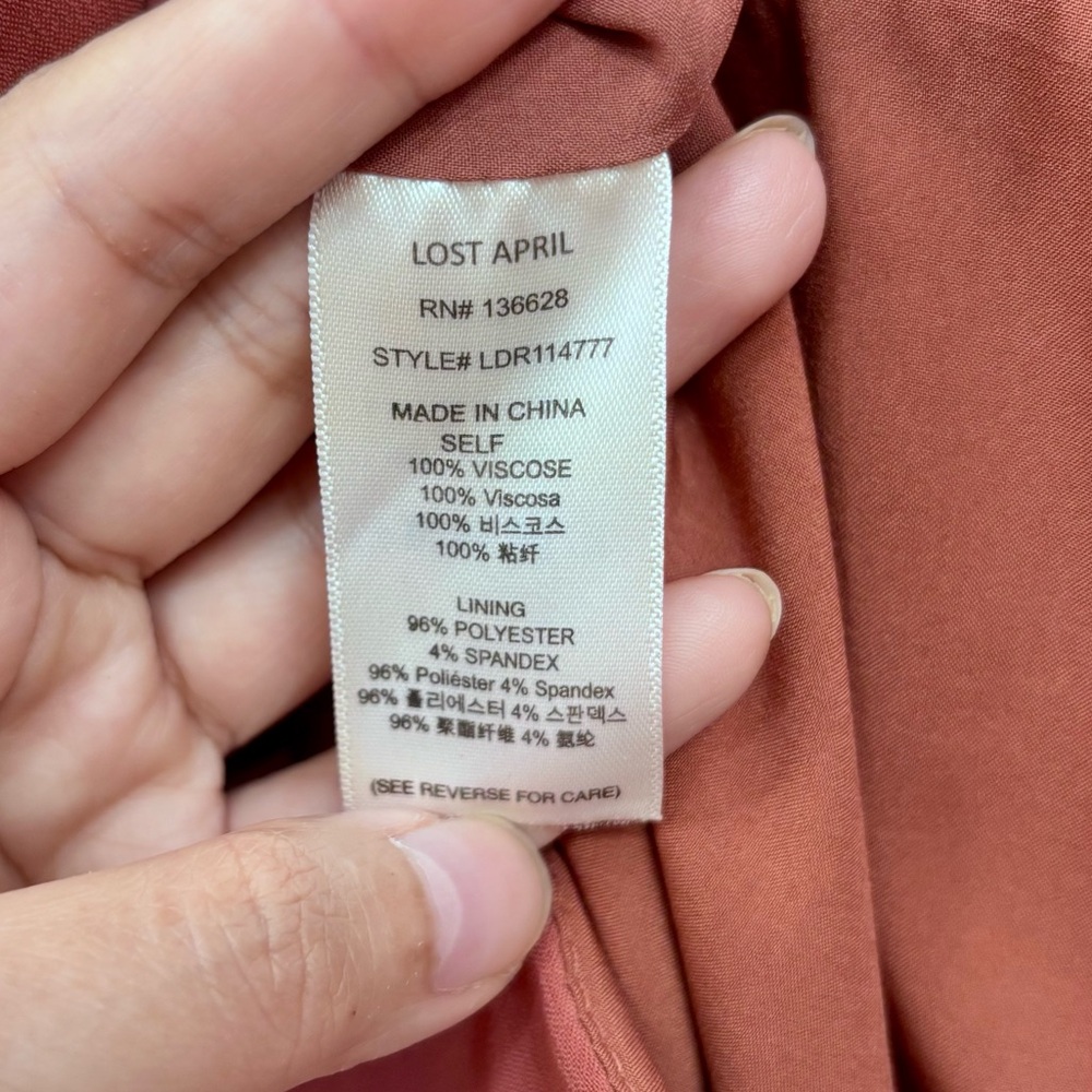 Lost April Sleeveless Jumpsuit with Back Straps in Terracotta - Picture 8 of 15